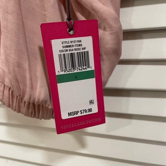 Vince Camuto Blush Pink V-Neck Blouse. NWTs Dolman sleeve FINAL PRICE - Picture 5 of 8